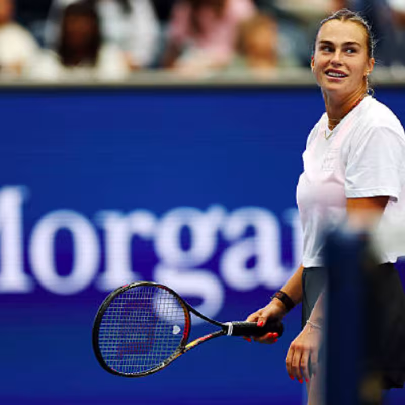 Aryna Sabalenka training in New York. Source: Getty