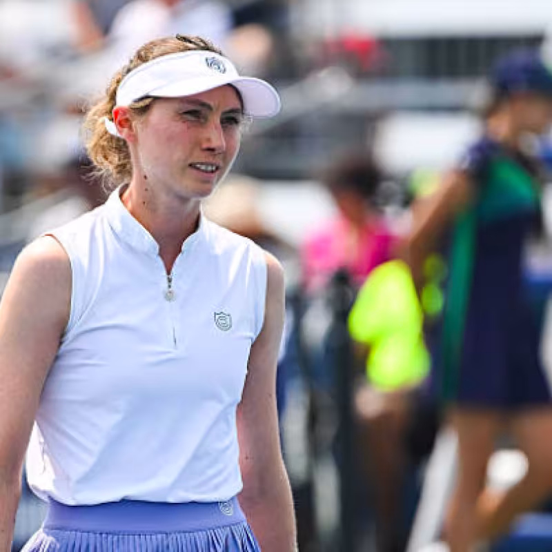 Cristina Bucsa, eliminated in the WTA Cincinnati 2025. Source: Getty