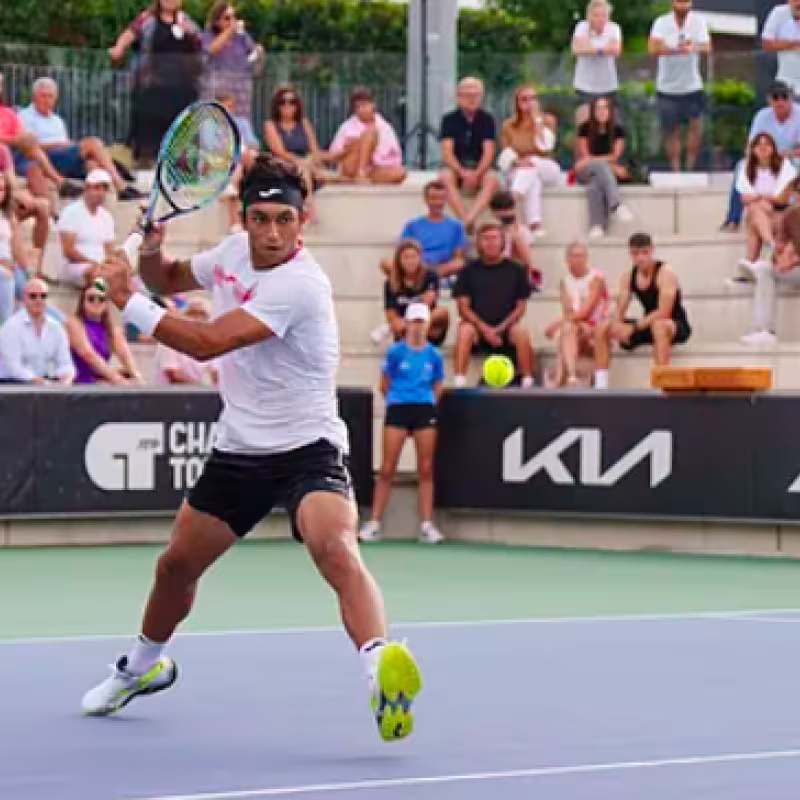 Dani Rincón competing in the Manacor Challenger 2025. Source: ATP.