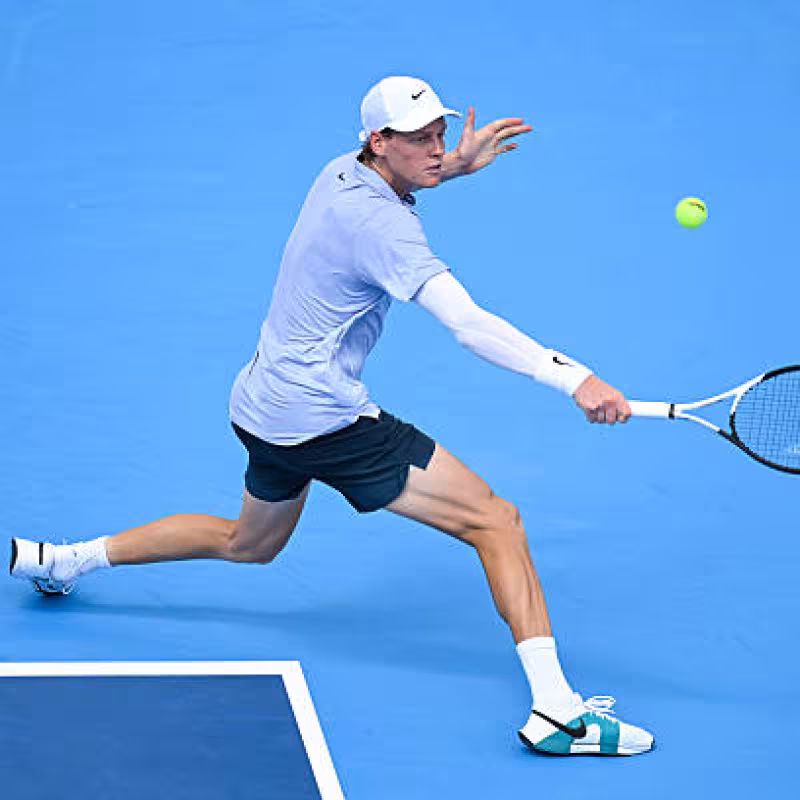 Sinner's impressive record on hard court: only one defeat in his last forty matches. Photo: Getty Images.