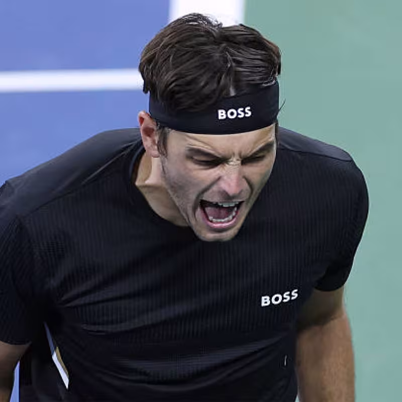 Fritz accepts Kym's challenge and is now in the round of 16 at the US Open. Photo: Getty Images.
