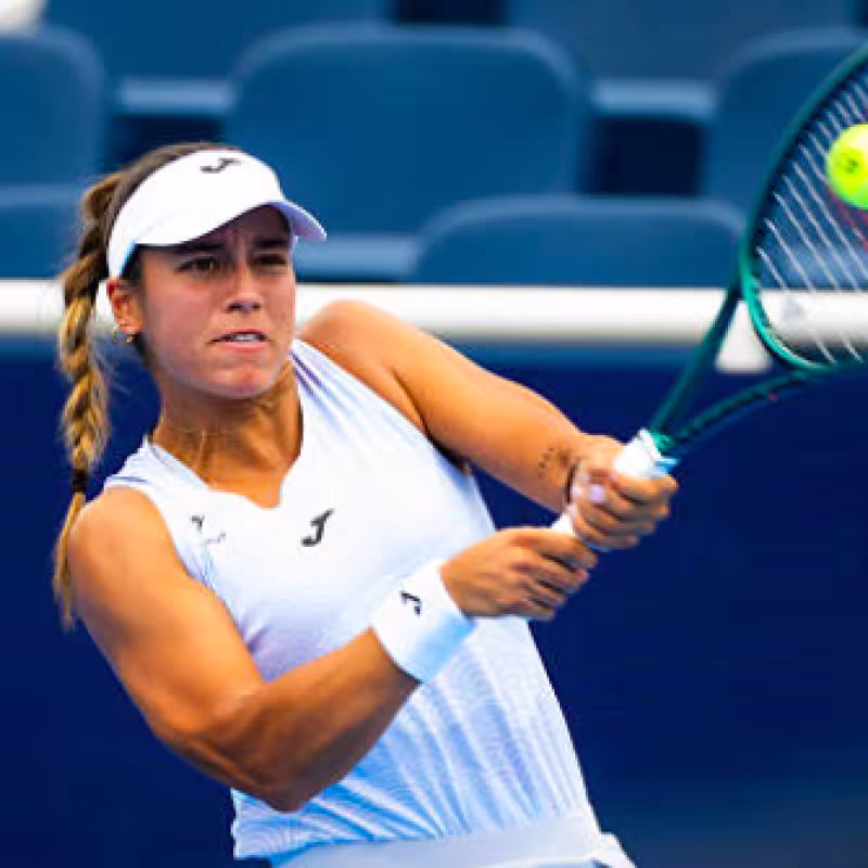 Jessica Bouzas defeats Leylah Fernandez in Cincinnati. Source: Getty