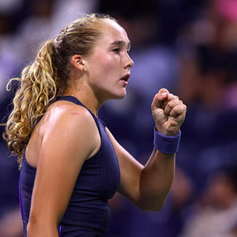 Mirra Andreeva captivates in her debut at the US Open 2025. Source: Getty