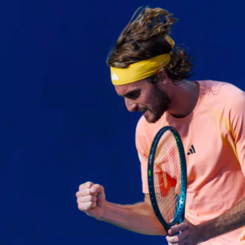 Stefanos Tsitsipas wins another tennis match. Source: Getty