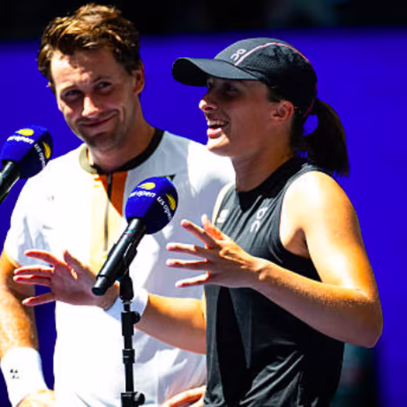 Iga Swiatek and Casper Ruud, protagonists in the mixed doubles at the US Open. Source: Getty