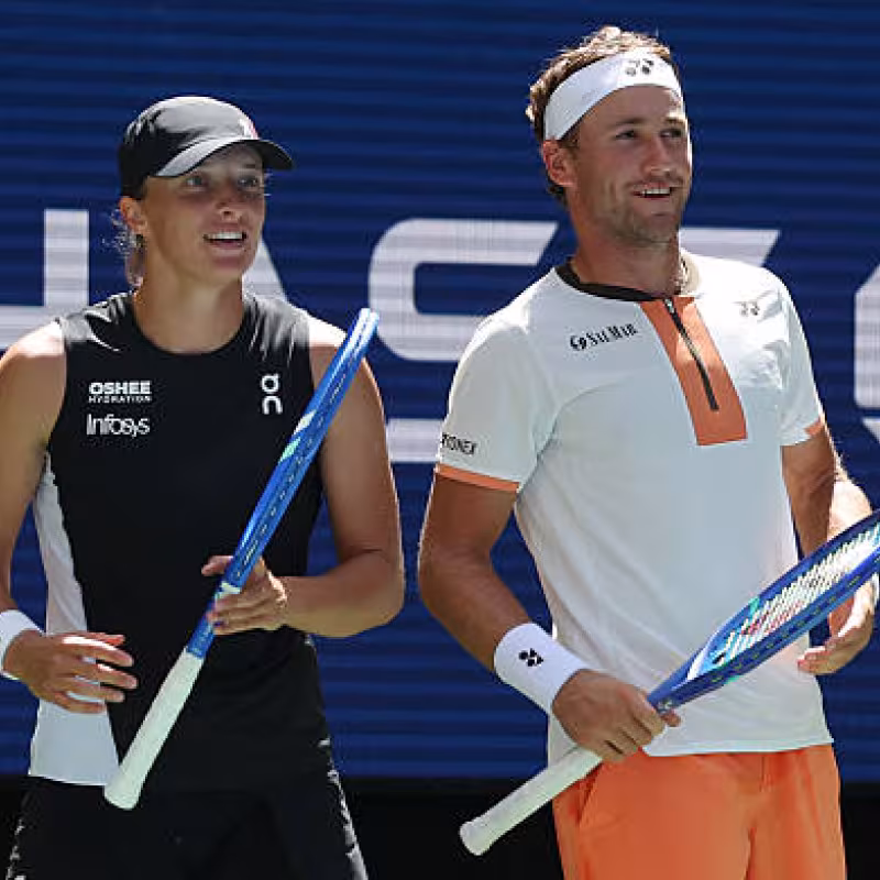 US Open Mixed Doubles. Ruud and Swiatek to face Draper and Pegula in the semifinals. Photo: Getty Images