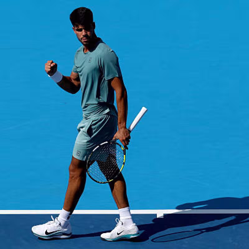 Alcaraz is going to train right after winning in his debut in Cincinnati. Photo: Getty