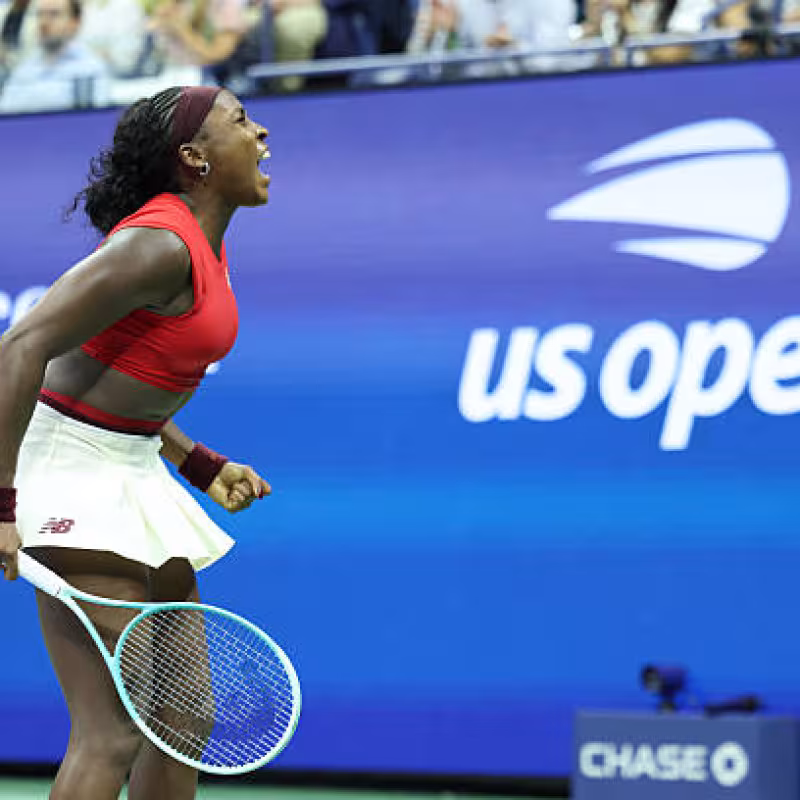 Gauff reacts in time against a great Tomljanovic. Photo: Getty