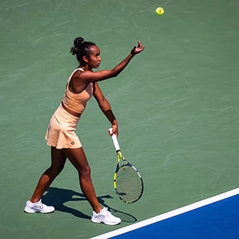 Leylah Fernandez at the WTA Cincinnati 2025 Media Day. Photo: Getty