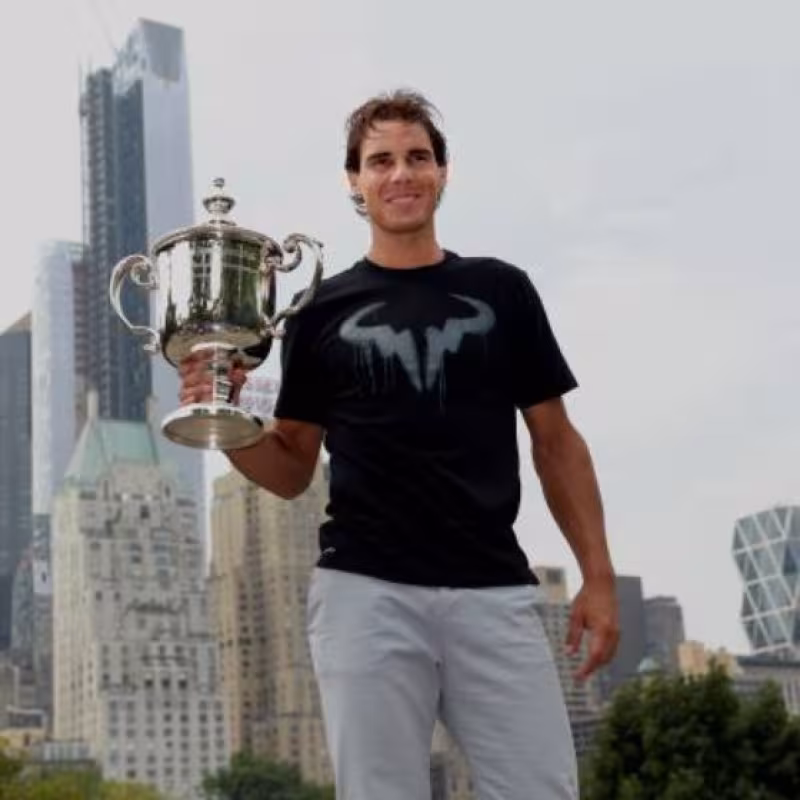 Rafa Nadal with the US Open 2013. Photo: Getty