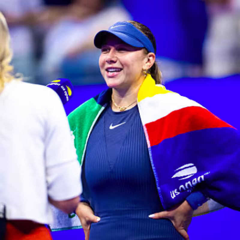 Anisimova's smile after her latest victory. Source: Getty