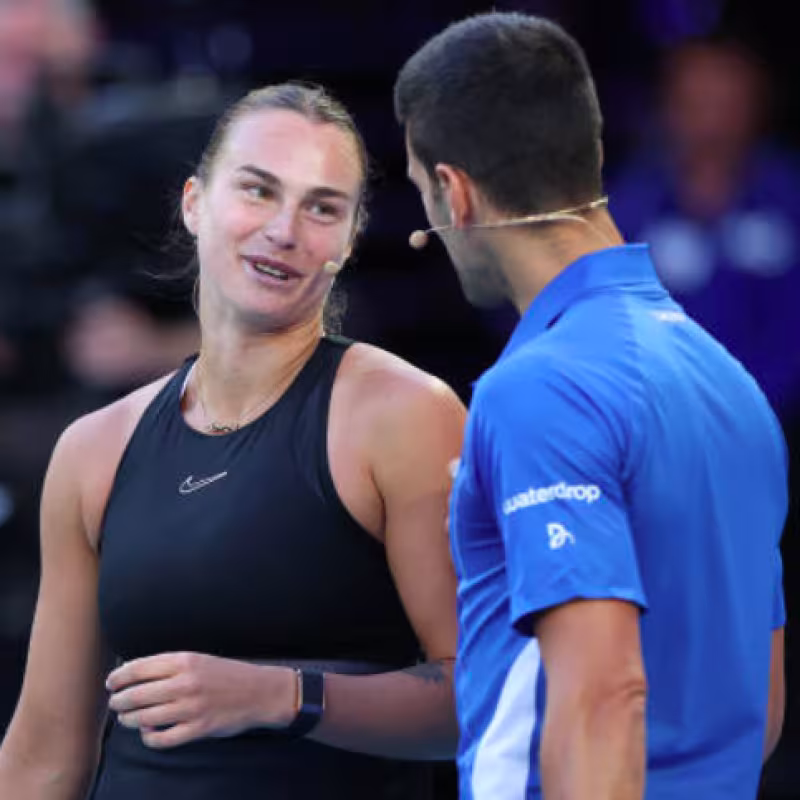 Aryna Sabalenka forgot about Novak Djokovic. Source: Getty