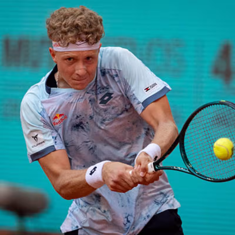 Landaluce competing in the Mutua Madrid Open. Photo: Getty