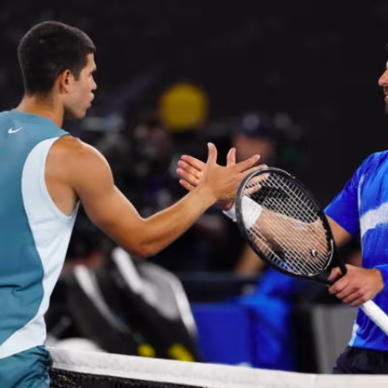 Alcaraz and Djokovic will face off at the US Open. Source: Getty