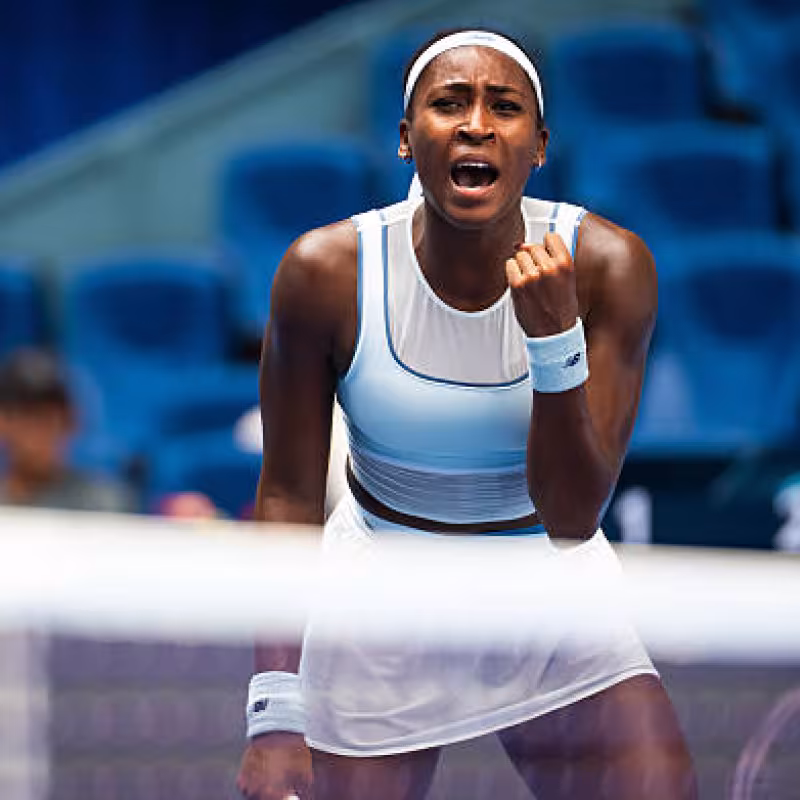 Gauff, after her tough victory against Fernandez: "I would have liked to be more aggressive at some points." Photo: Getty Images