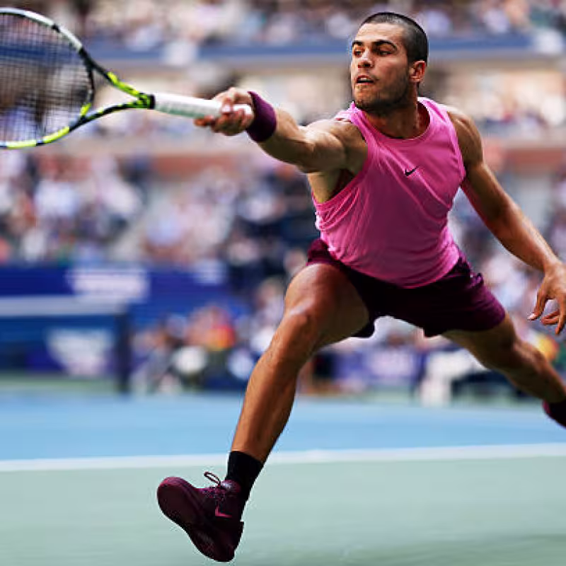 Schedule and where to watch Carlos Alcaraz's quarterfinals at the US Open 2025. Photo: Getty Images