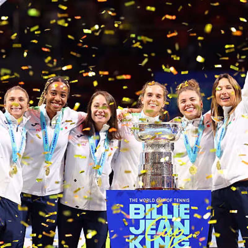 Italy, after confirming the title of the Billie Jean King Cup: "We hope to be able to serve as an inspiration to many girls". Photo: Gettyimages.