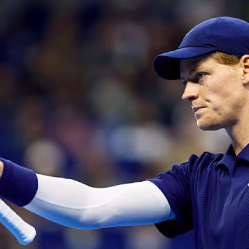 Jannik Sinner beats Terence Atmane in Beijing. Source: Getty