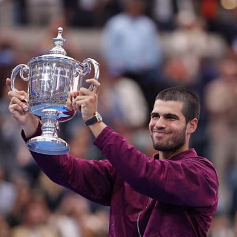 Carlos Alcaraz at the US Open 2025. Photo: Getty.