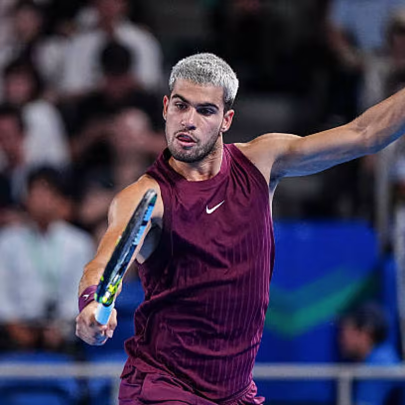 Carlos Alcaraz defeats Báez in Tokyo. Photo: gettyimages