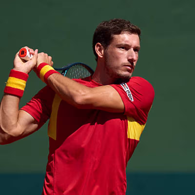 Pablo Carreño during his match against Rune. Source: Getty