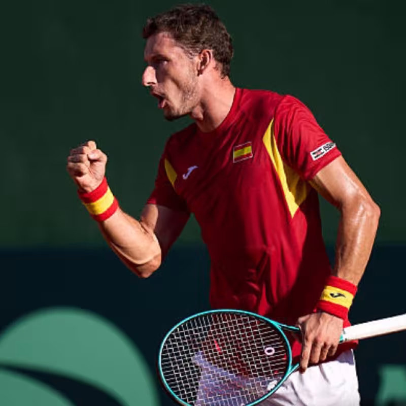 Pablo Carreño at the 2025 Davis Cup. Photo: Getty