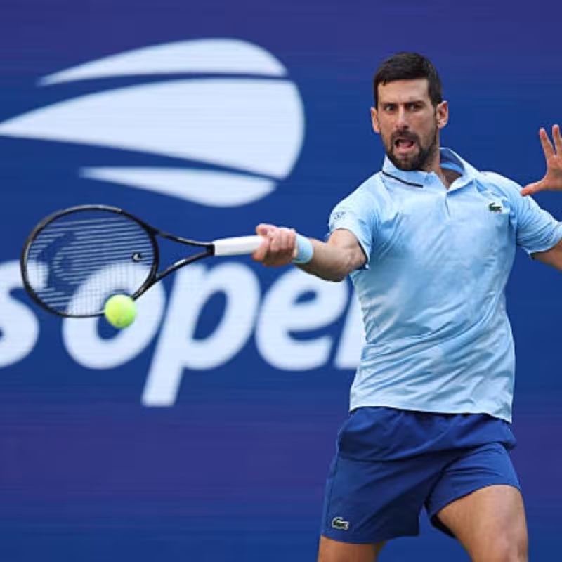 Novak Djokovic at the US Open 2025. Photo: Getty