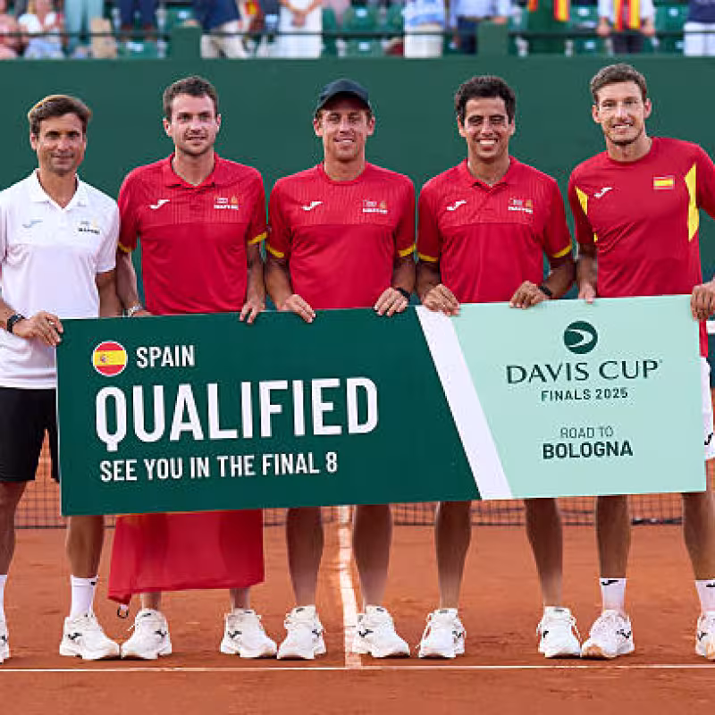 The Spanish team that has secured a spot in the Final in Bologna. Source: Getty