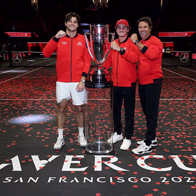 Taylor Fritz, Laver Cup 2025 celebration. Photo: gettyimages