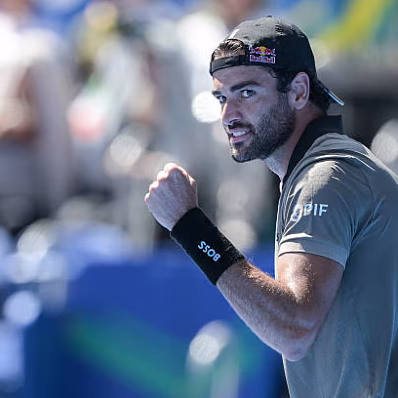 Matteo Berrettini wins against Munar in Tokyo. Photo: gettyimages.
