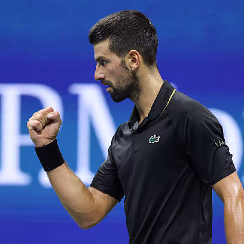 Novak Djokovic at the US Open 2025. Photo: Getty