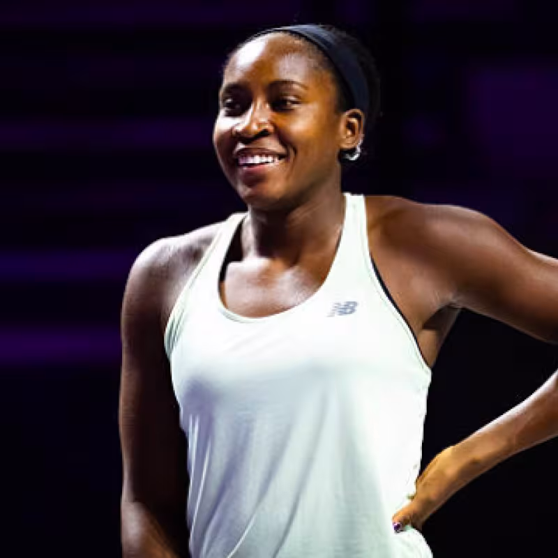 Cori Gauff training in Riyadh. Source: Getty