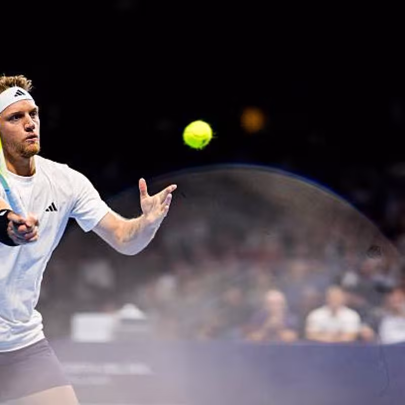 Davidovich and Munar enjoy themselves in their debut in Basel. Photo: Getty Images