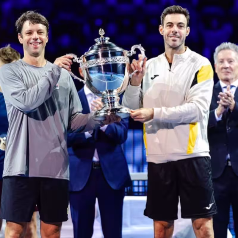 Horacio Zeballos and Marcel Granollers, champions in Basel. Source: Getty