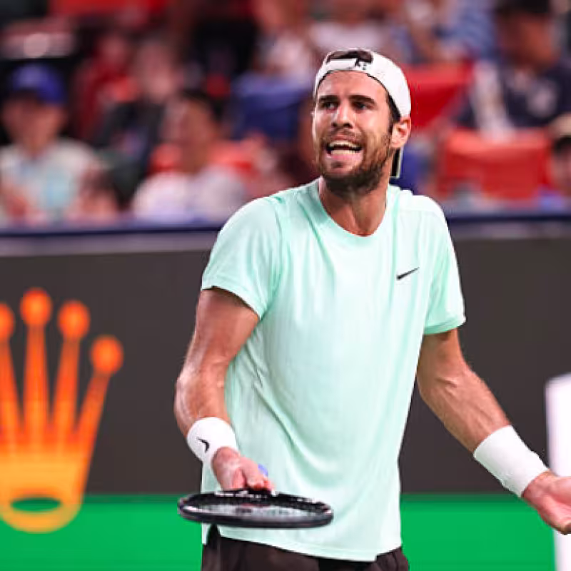 Karen Khachanov eliminated in Almaty debut. Source: Getty