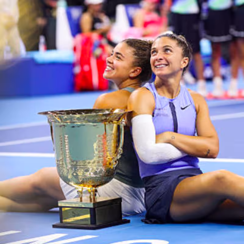 Sara Errani and Jasmine Paolini, the best pair of 2025. Source: Getty