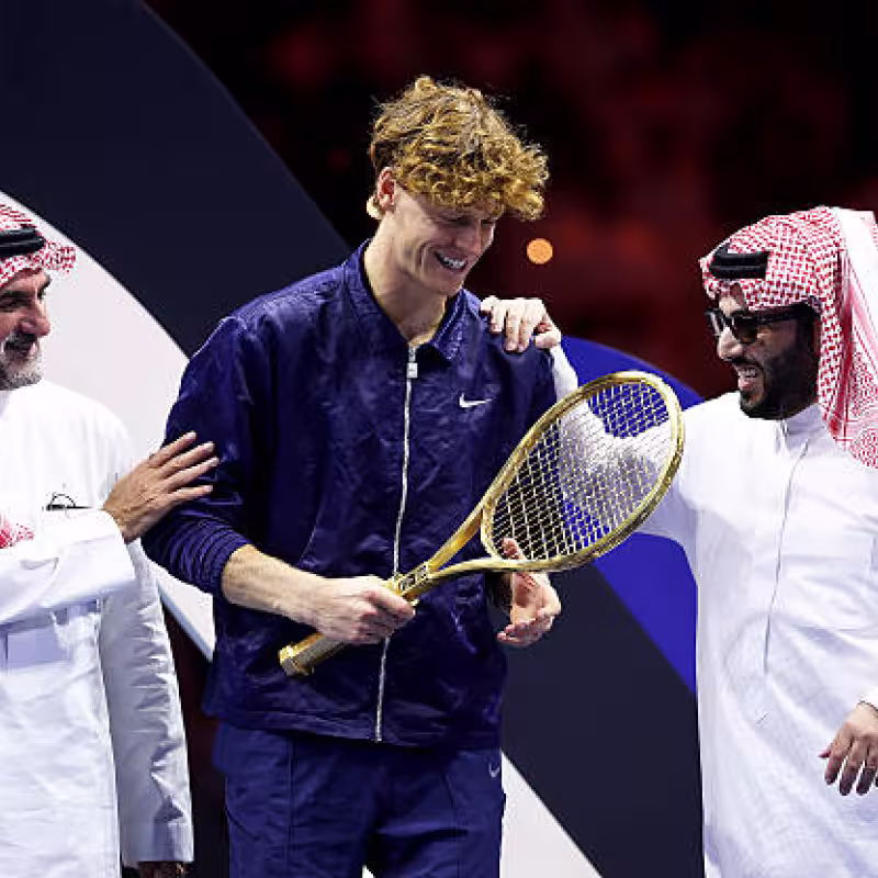 "Sinner and the debate on Six Kings Slam money: 'Saudi Arabia is important for the future of tennis'." Photo: Getty Images