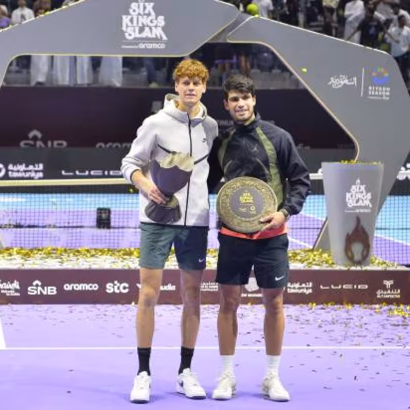 Sinner and Alcaraz, in the Six Kings Slam. Photo: gettyimages