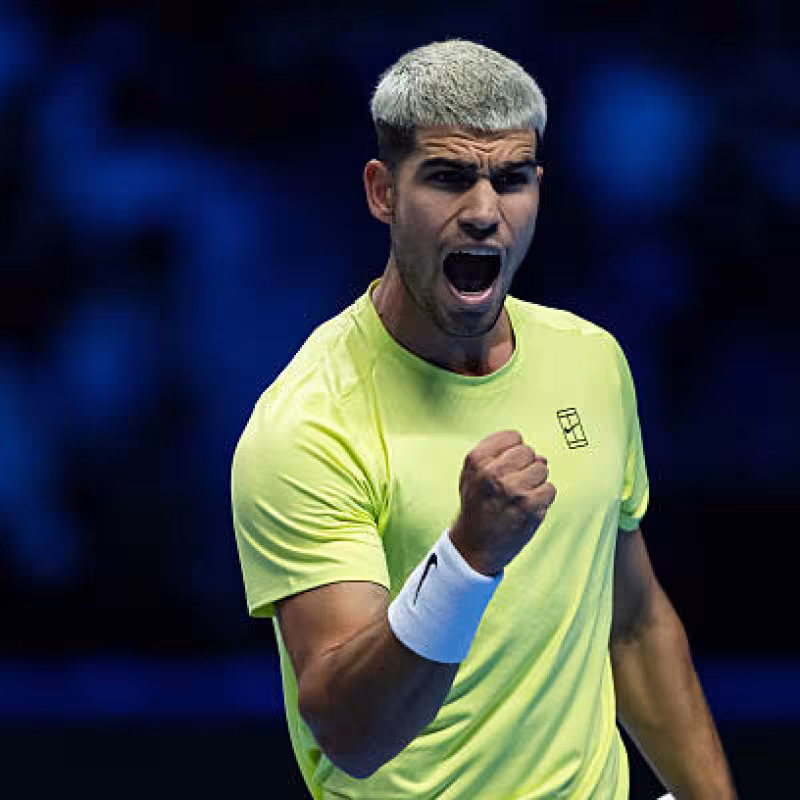 Alcaraz, two matches away from finishing 2025 as the world number one. Photo: Gettyimages