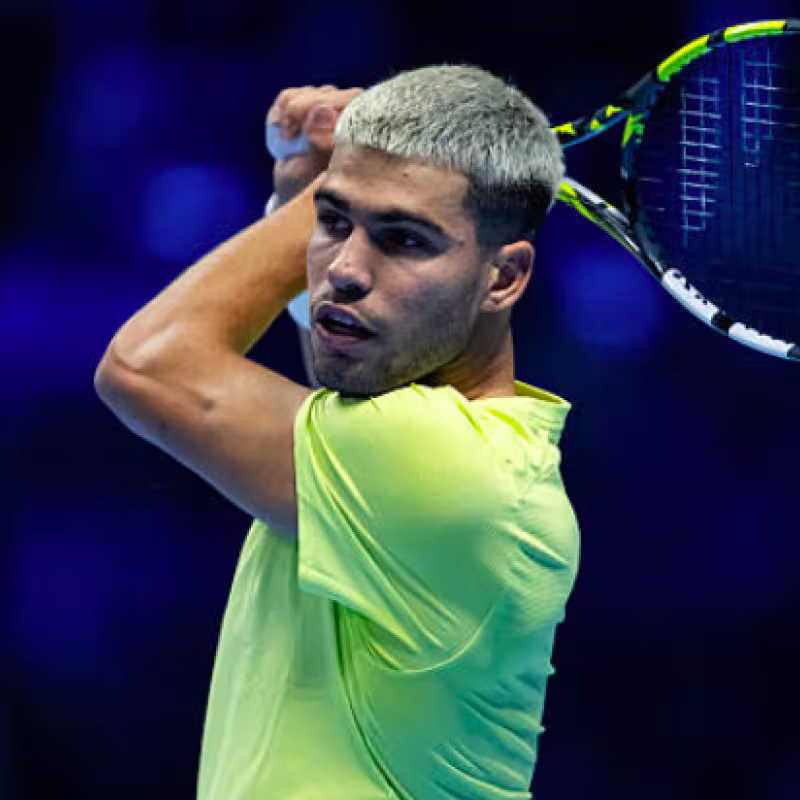Alcaraz leaves his third best match of the year with the backhand. Source: Getty