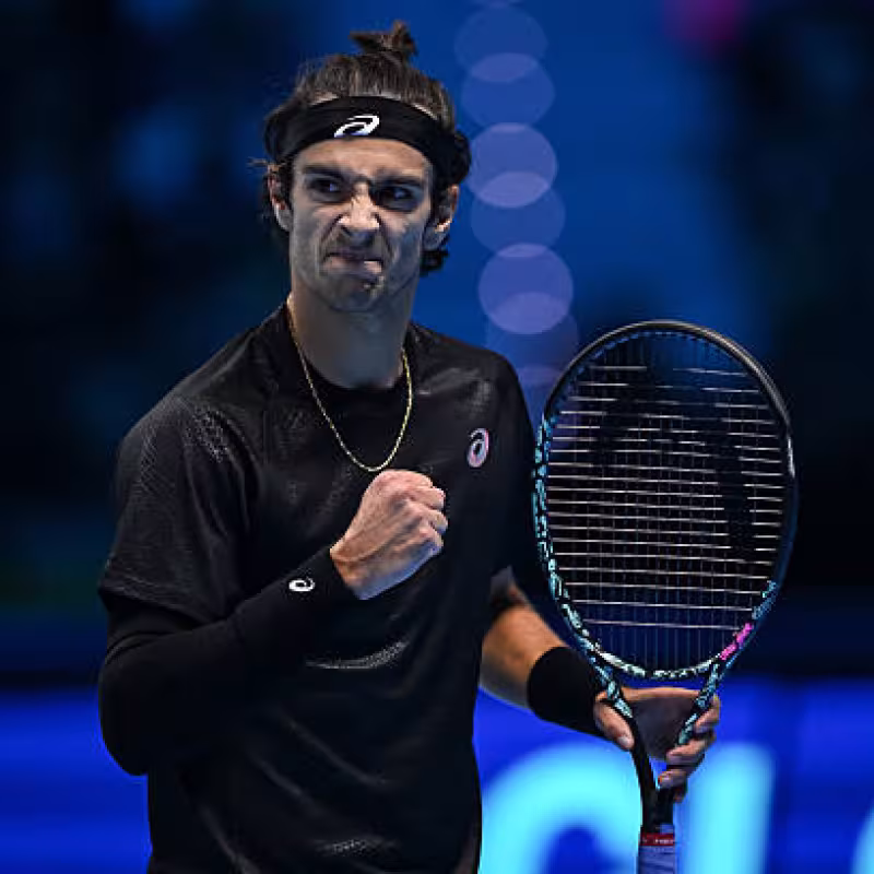 Musetti demolishes De Miñaur's wall in the most thrilling match of 2025 ATP Finals. Photo: Gettyimages.