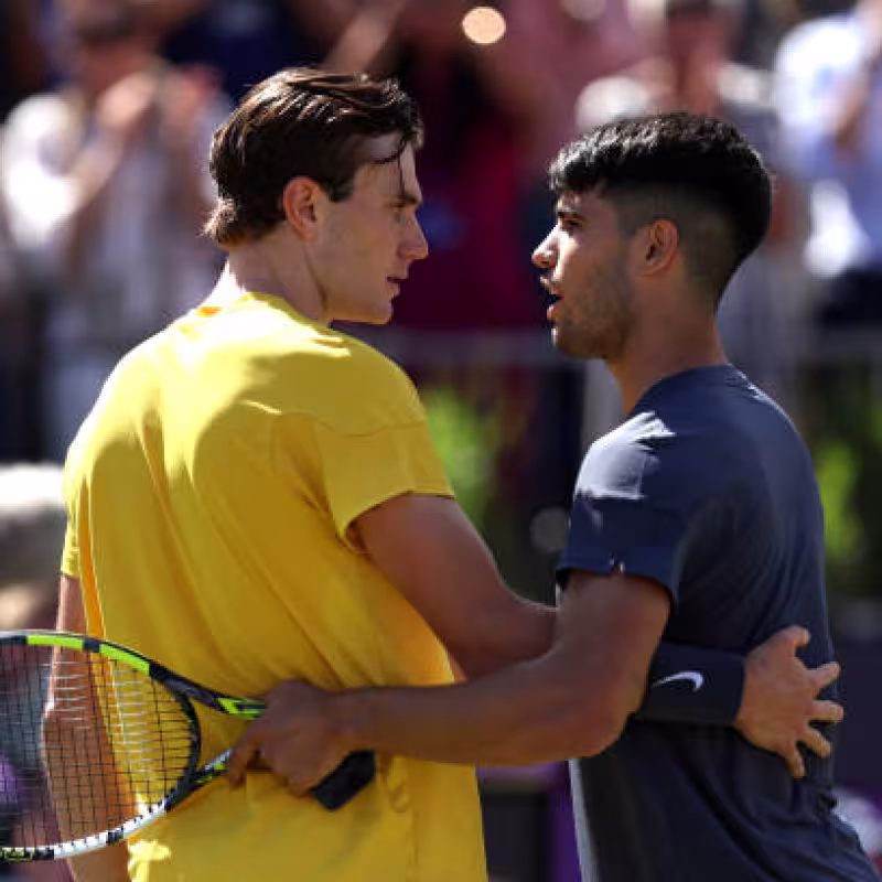 Draper, on Alcaraz and Sinner: "It has been tough to see them on court because I was pushing myself to the limit to catch up with them." Photo: Gettyimages