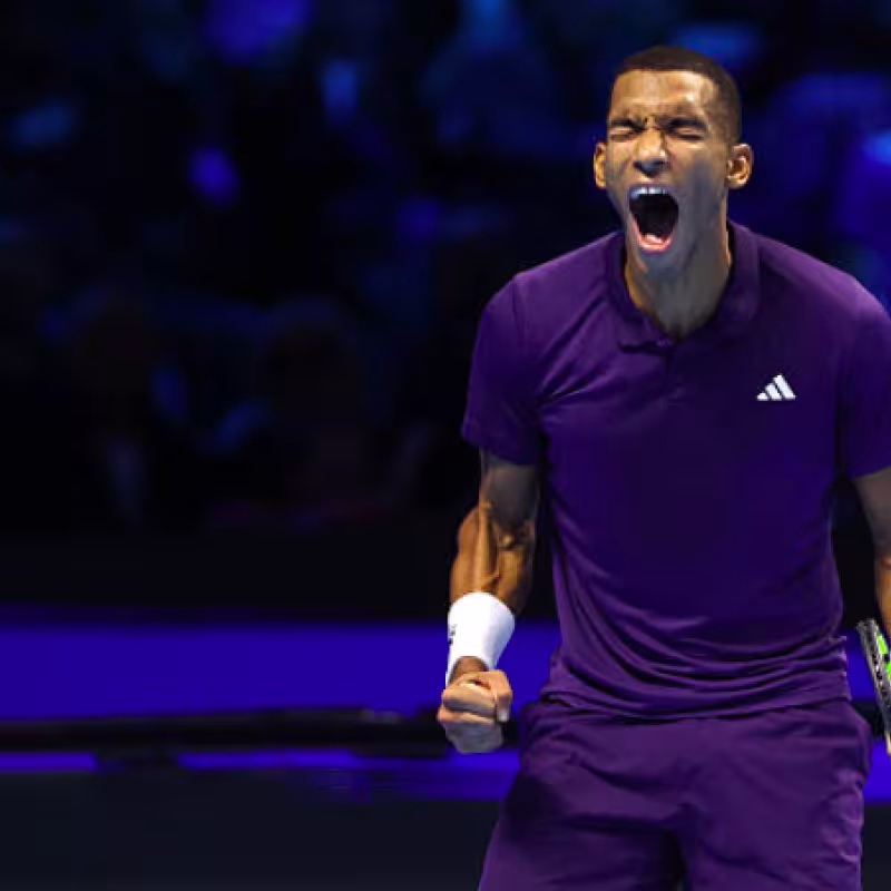 Felix Auger-Aliassime will be Alcaraz's opponent in the Turin semifinals. Source: Getty