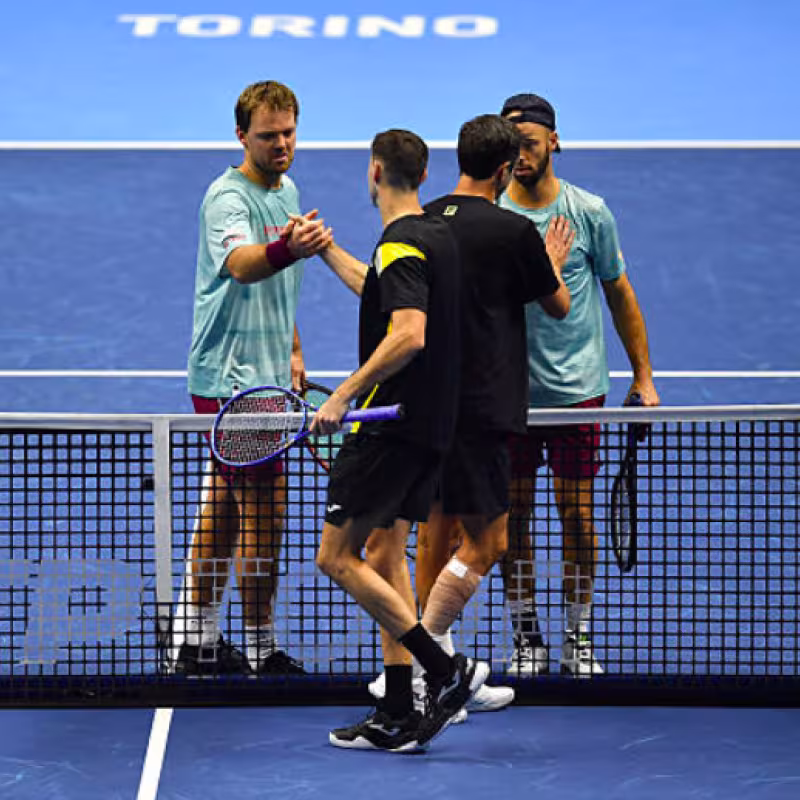 Marcel Granollers and Horacio Zeballos advance in the first match of the ATP Finals. Source: Getty