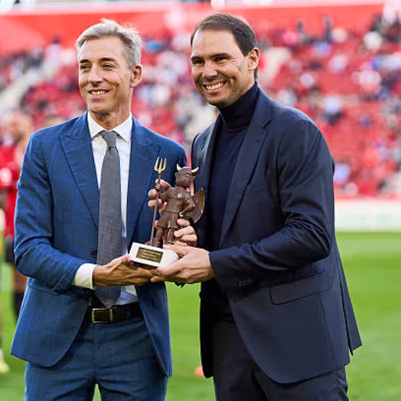 Nadal received the 'Dimoni d'honor' award from RCD Mallorca. Photo: Getty Images.