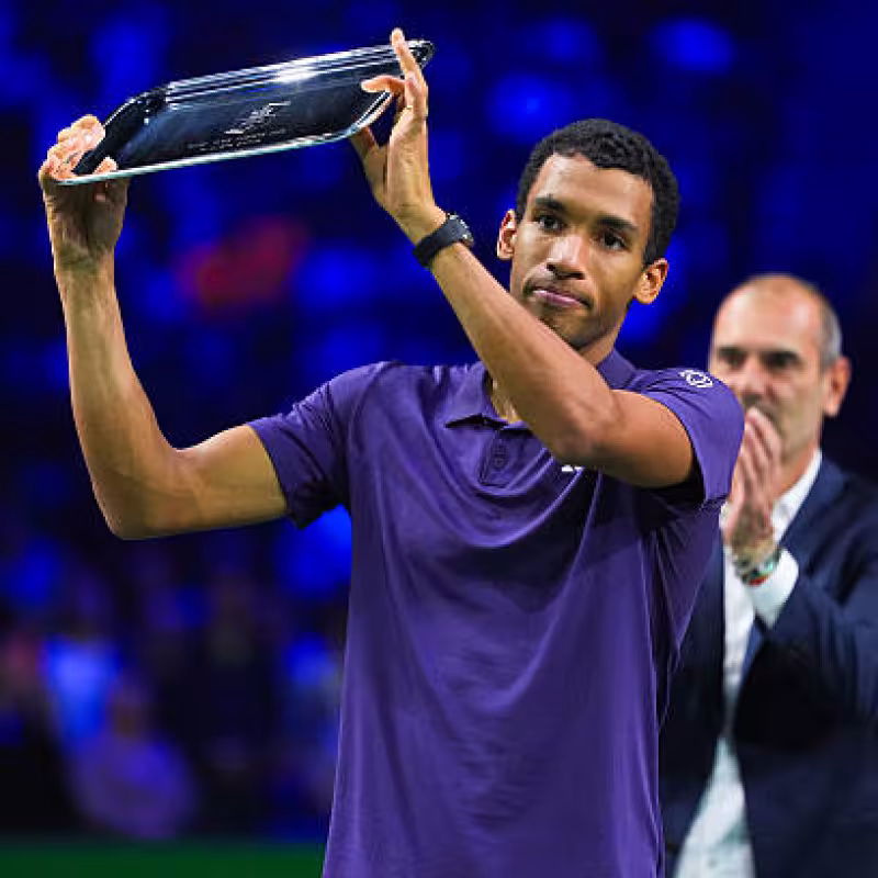 Aliassime will leave Paris as a top contender to secure the final spot at the ATP Finals. Source: Getty