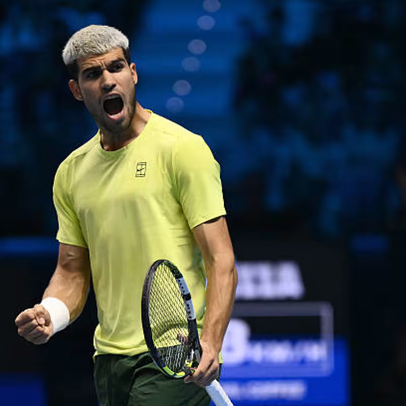 Alcaraz unleashes the steamroller to overwhelm Auger-Aliassime. Photo: Getty