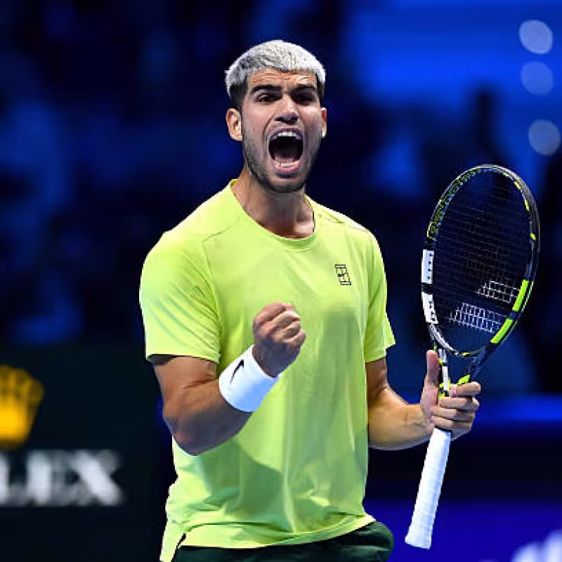 Carlos Alcaraz beats Musetti in ATP Finals 2025. Photo: gettyimages