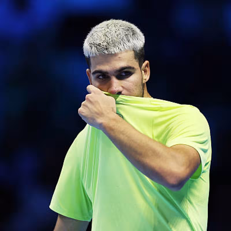 This is what Alcaraz is interested in the matchup between Alex De Miñaur and Lorenzo Musetti. Photo: Getty