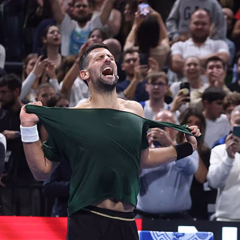 Djokovic reveals the injury that will keep him out of the ATP Finals 2025. Photo: Getty.